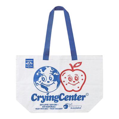 CryingCenter 地球派对单肩手提大容量购物袋环保编织袋 哭喊中心