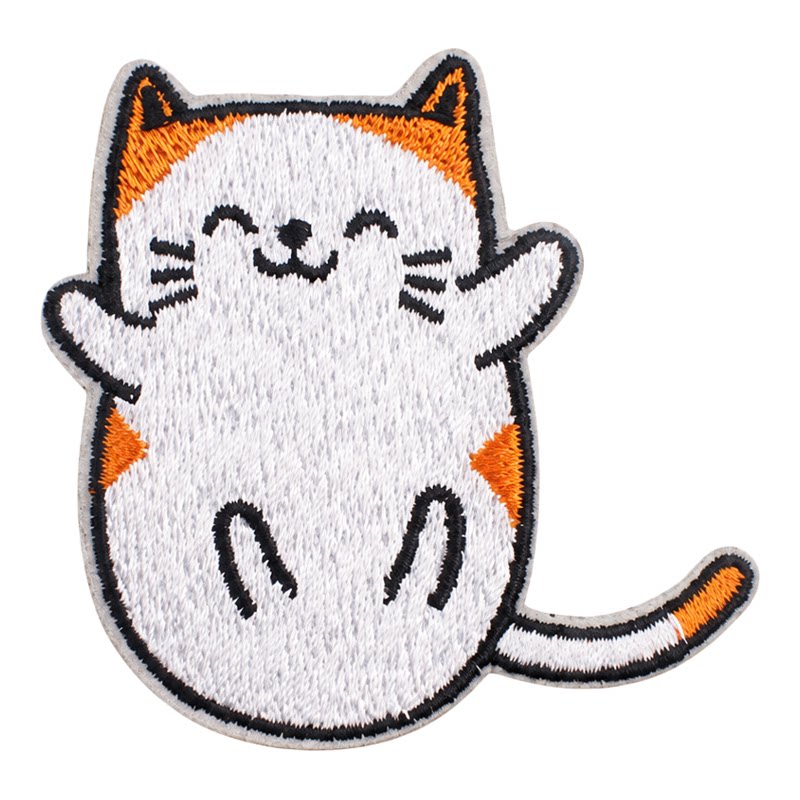 可爱猫咪刺绣布贴免缝可水洗