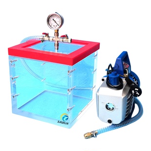 亚克力真空箱透明真空桶实验室脱泡桶样品密封测试真空除泡可定制