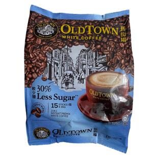 马来西亚旧街场白咖啡减糖份低糖老街场经典速溶咖啡三合一马版