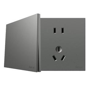 西蒙开关插座官方旗舰店官网i6air荧光灰色超薄钢底板家用面板