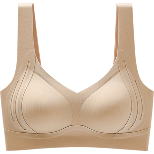 运动内衣女提拉承托防下垂2025秋无钢圈美背心式大胸显小聚拢文胸