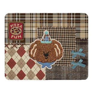 丛潇 毛绒小熊鼠标垫小号方形电脑桌垫蚕丝纹硬质女生办公桌面垫