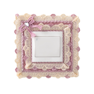 开关贴墙贴保护套家用墙壁装饰贴布插座客厅卧室布艺简约双开三开