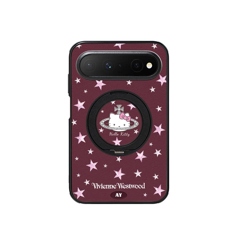 ANGYING× 土星猫咪适用华为PuraXView手机壳磁吸带支架PW新款阔直板Pura X View全包保护套高级感可爱网红女
