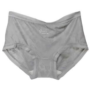 彩田内裤女网纱中腰15133高腰15135蕾丝边透气速干丝滑包臀纯色夏