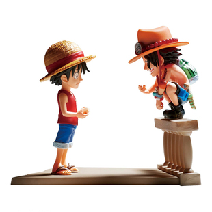 万代正版眼镜厂海贼王WCF航海王故事线 路飞艾斯分别景品散货手办