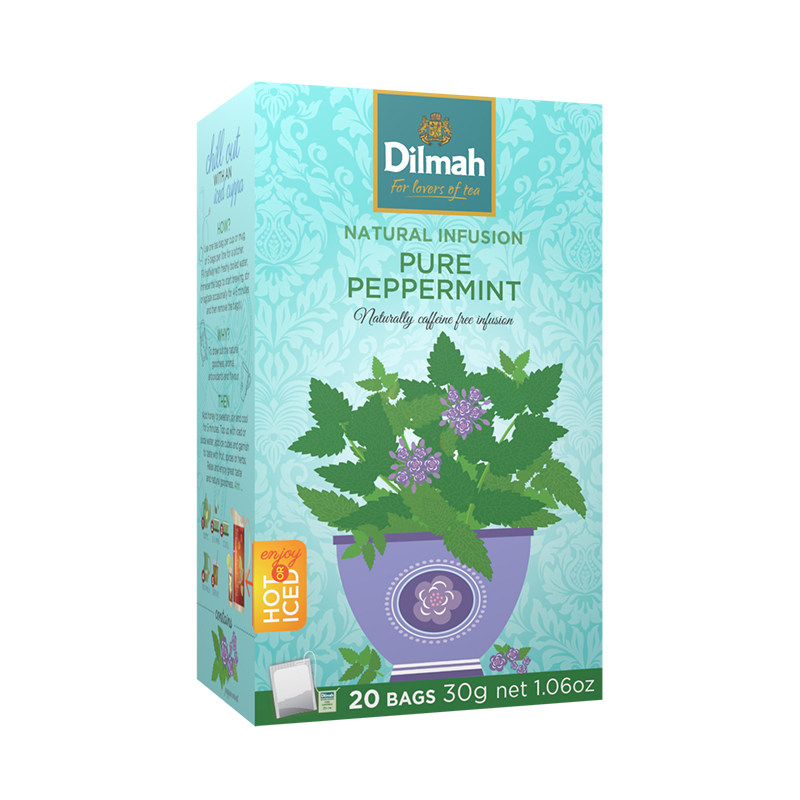 Dilmah迪尔玛薄荷茶茶包斯里兰卡原装进口花草茶袋泡茶20包