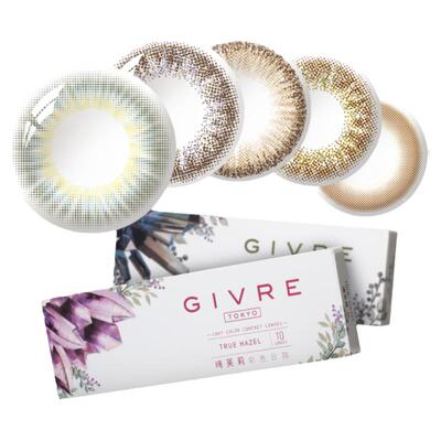 日本Givre绮芙莉美瞳日抛盒10片装大小直径自然混血网红隐形眼镜