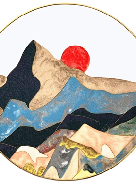 景泰蓝掐丝珐琅diy圆形手工