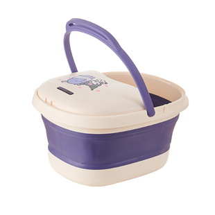 库洛米可折叠泡脚桶女生家用儿童专用洗脚盆小孩子学生宝宝洗脚盆