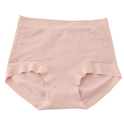 纯棉高腰内裤女蕾丝边棉质面料包臀简约宽松舒适新款百搭三角短裤