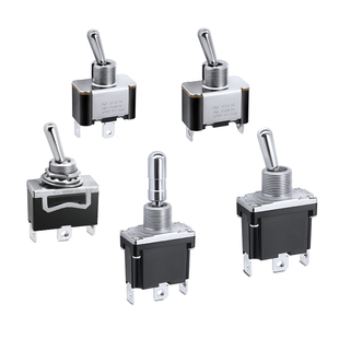 钮子开关二档三档大电流15A自锁复位2/3/6螺丝脚拨动摇臂开关防水