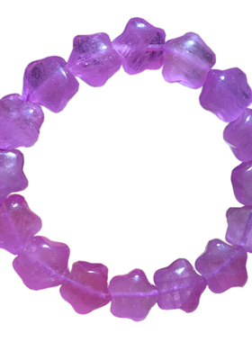 天然梦幻莹润锂辉石星星手链饰品