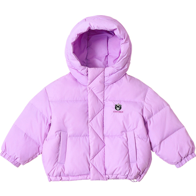 女童短款加厚羽绒服90绒