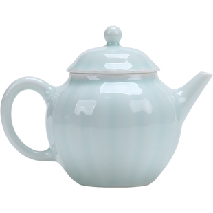 陶云尚 陶瓷影青茶壶手工带过滤孔单壶简约家用功夫茶具泡茶壶器