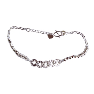 足银999纯银碎冰冰五帝钱盘缠手链女钱币碎银子手链国风女友礼物