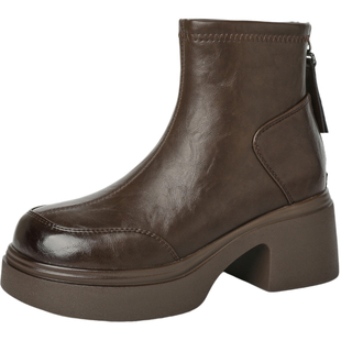 星期六马丁靴女冬2025冬季新款女靴女款粗跟靴子短靴切尔西烟筒靴