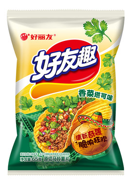 好丽友好友趣薯片韩国泡菜见手青香菜塔可解馋零食休闲追剧官方