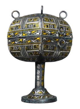 青铜器四方豆果盘汉婚道具