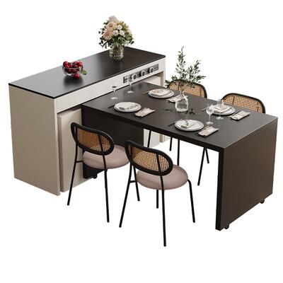 岛台餐桌一体可伸缩家用小户型