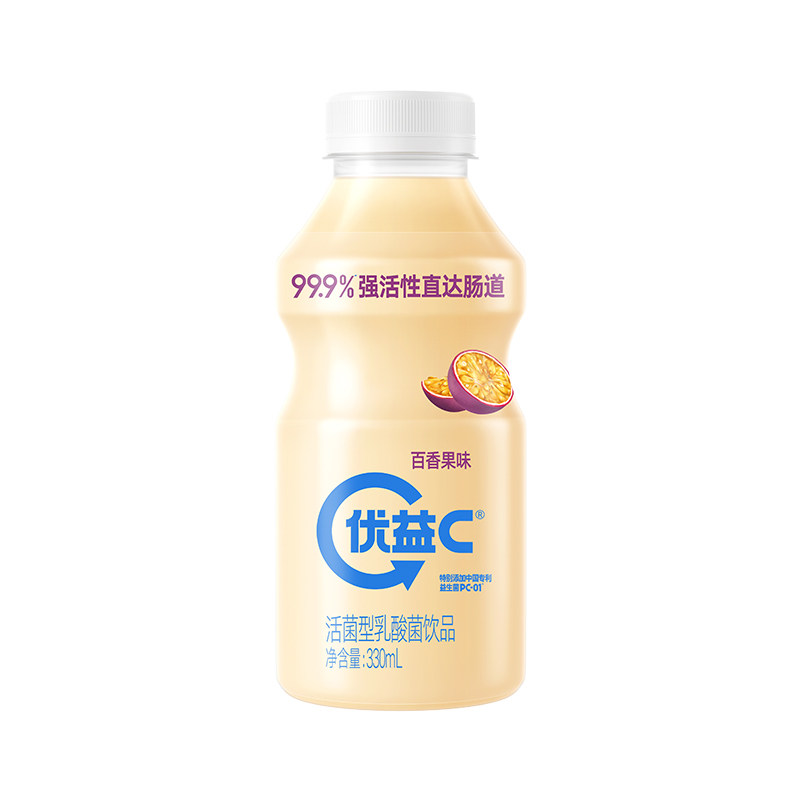 【杨紫推荐】优益C百香果/0蔗糖/青提乳酸菌500亿益生菌饮料 tk