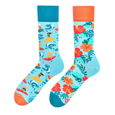 ManyMornings夏威夷风情中筒袜