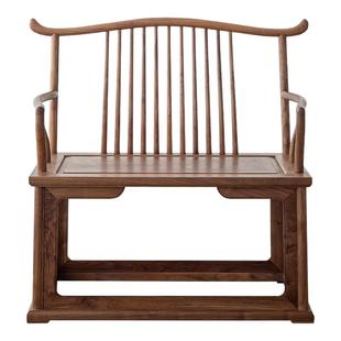 新中式主椅老榆木主椅茶室茶椅子主人椅靠背禅椅主人椅茶桌专用椅