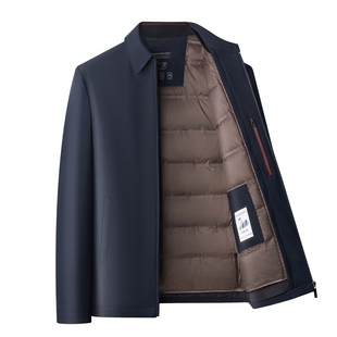 皮尔卡丹男士休闲羽绒服冬季可拆卸内胆防寒服外套2025新款中老年