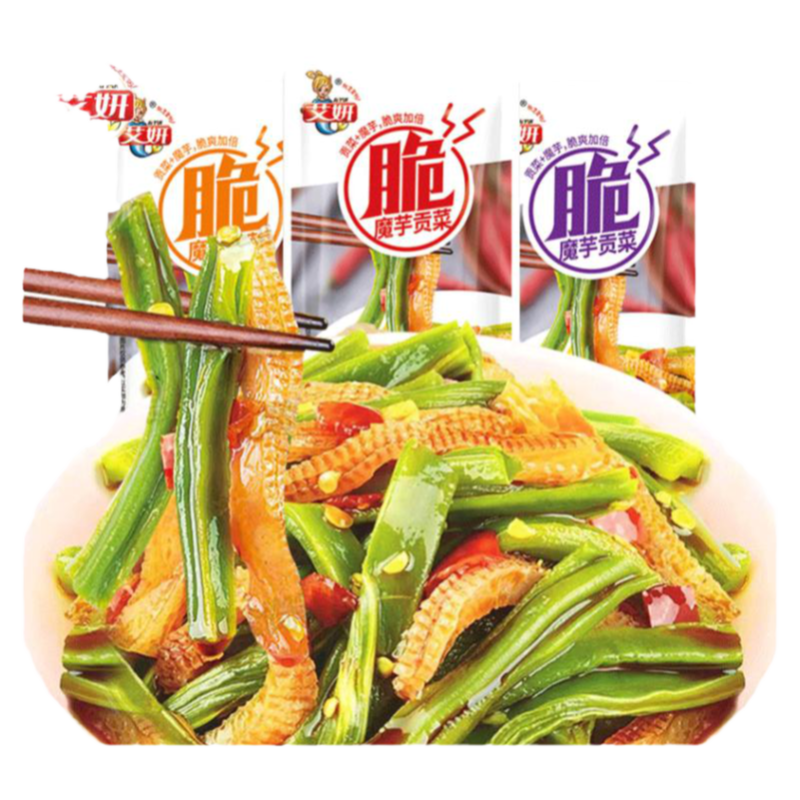 艾妍魔芋贡菜3种口味解馋零食