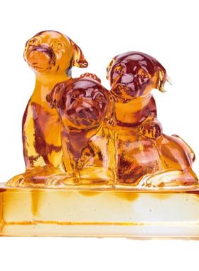 tittot琉园琉璃摆件狗