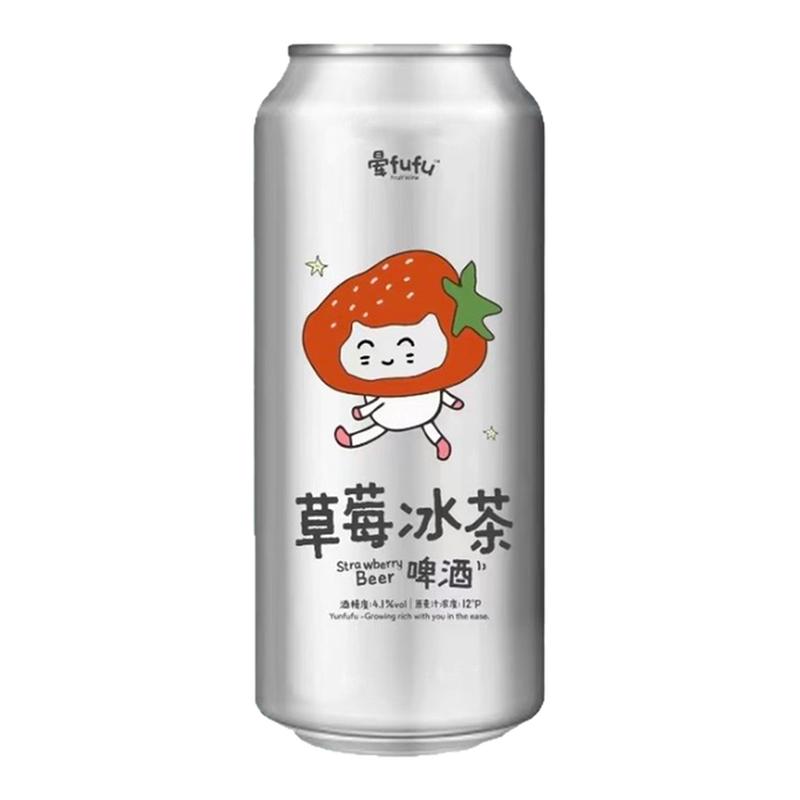 晕fufu 草莓冰茶苹果冰茶啤酒酸梅汤啤酒果味小甜酒组合装