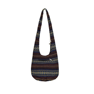 三环路新款复古民族风花色单肩包大容量出游时尚帆布包小众民俗风