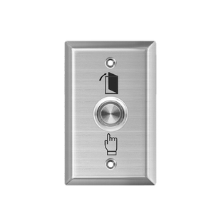 不锈钢86型金属防护舱门禁开关面板 进出开门带灯LED自复门铃按钮