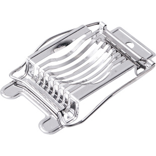 日本切鸡蛋神器皮蛋分割器不锈钢松花蛋切割器水果按压式切片工具