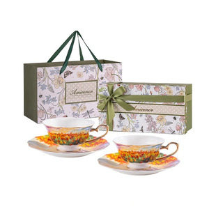 骨瓷咖啡杯套装高档精致对杯英式茶具情侣生日结婚乔迁礼物杯子