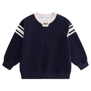 小象汉姆童装男童运动卫衣2026春装新款男孩上衣新年红色拜年服