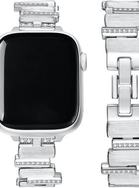 ZEGL适用applewatch苹果银色几何手表表带iwatch蝴蝶手表链腕带