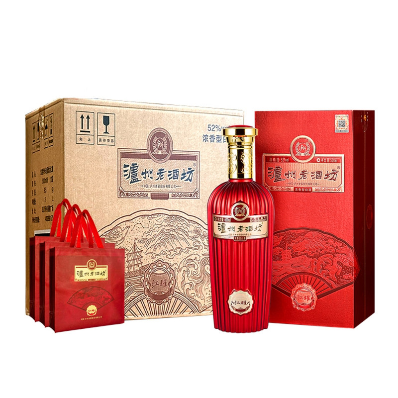 泸州老酒坊浓香型白酒红耀52度