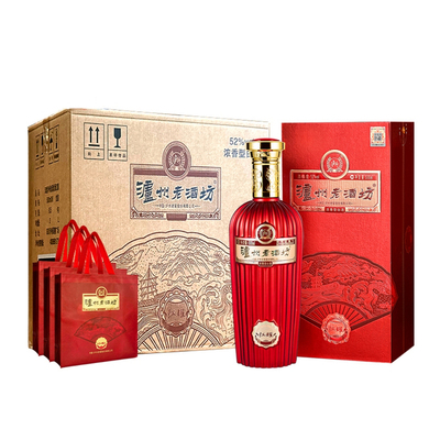 泸州老酒坊浓香型白酒红耀52度