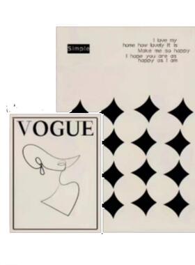 VOGUE北欧艺术小众挂画卧室ins摆画服装店抽象海报时尚线条装饰画