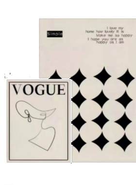 VOGUE北欧艺术小众挂画卧室ins摆画服装店抽象海报时尚线条装饰画