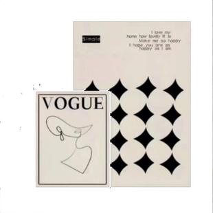 VOGUE北欧艺术小众挂画卧室ins摆画服装店抽象海报时尚线条装饰画