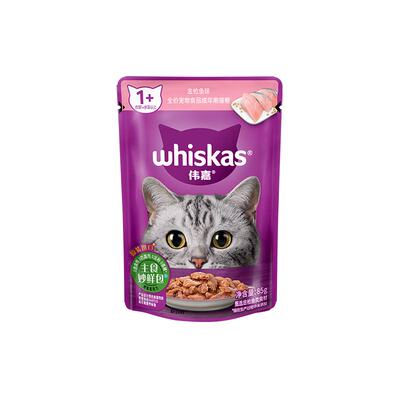 猫零食whiskas/伟嘉妙鲜包24袋