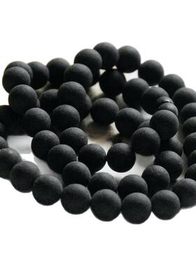 天然波罗的海琥珀 黑色磨砂质感10mm60cm 项链中长链毛衣链