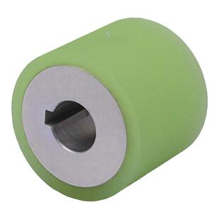 通孔键槽型铝芯聚氨酯滚轮直柱型厚度选择包胶主动轮滚筒输送PU轮