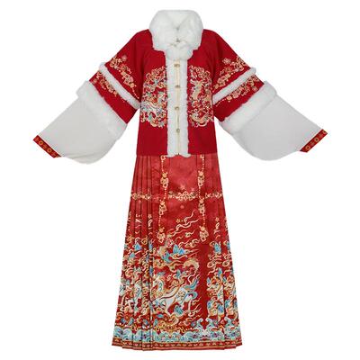 明制拜年汉服女秋冬马面裙古装