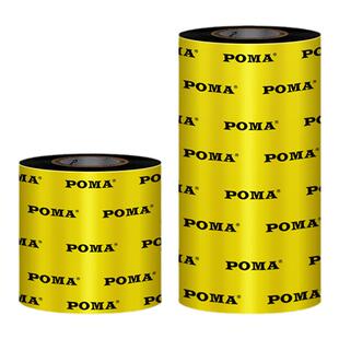 Poma鹏码碳带全树脂基蜡基混合基标签打印机110x300m 40 50 60 70 80 90 100水洗唛碳带热转印铜版纸色带