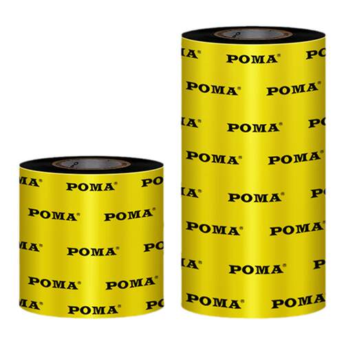 Poma鹏码碳带全树脂基蜡基混合基标签打印机110x300m 40 50 60 70 80 90 100水洗唛碳带热转印铜版纸色带