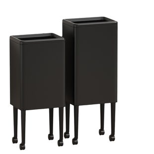 厨房垃圾桶高脚客厅轻奢带轮加高可移动不锈钢客餐厅边立式免弯腰